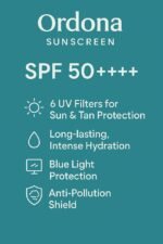 Ordona Sunscreen - SPF 50 PA++++ 1% Hyaluronic Sunscreen | Lightweight, Hydrating & Long Lasting Sun Protection  (50 ml) - Image 3