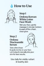 Ordona Perfect Skin Combo White Lotus Face Wash + Niacinamide 10% Serum - Image 5